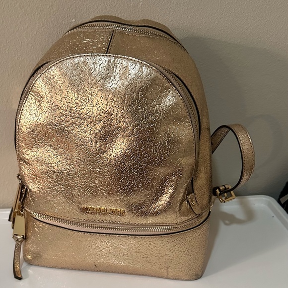 MICHAEL Michael Kors Handbags - Rose Gold Fur Medium Back Pack